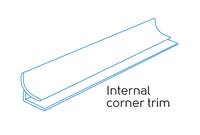 2.50m - 1 PART INTERNAL CORNER WHITE