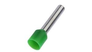 6sq - 12mm Green Bootlace Ferrules (100)