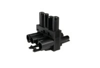 Metway 4 Pole Black Moulded Tee Piece