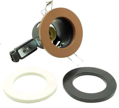 EVOLEC GU10 PVC DOWNLIGHT BLK/WH/BRWN  (BOX 60) | EXDLGUW/B/BN