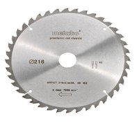 Metabo Circular Saw Blade 216mm 40 Teeth 30mm Bore