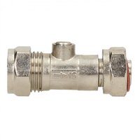 Compression 15mm x 1/2" Straight Chrome Service Valve