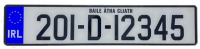 1 x Registration Plate (Oblong)