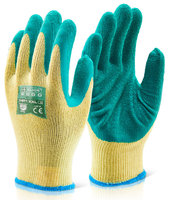 Multi-Purpose Green Latex Grip Gloves