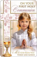 Prayer Card/Communion/Girl   (C71728)
