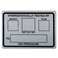 Composite Cylinder Test Labels (roll of 100, 2-7/8" W x 2" H )