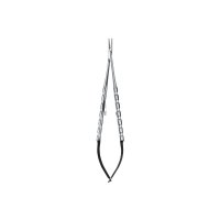 Micro Straight Castro Needle Holder, Diamond Dusted, 18 cm (7")