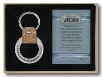 Burlap Key Ring/Man of Wisdom   (74232)