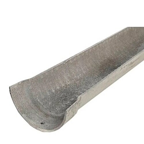 Buy 1.800m long, Half Round Gutter, Fibre Cement, Natural Grey