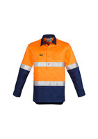 MENS HI VIS CLOSED FRONT L/S SHIRT