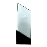 23cm Sloping Crystal Award (Satin Box)
