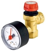 Inta 3/4" 3 Bar Safety Relief Valve FxF With Gauge SRVG35307503