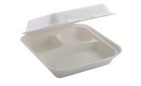 THREE Compartment  Bagasse Food Container 200 BMB3 (HB3)