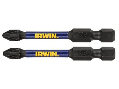 Irwin Impact Pro Performance Screwdriver Bits PZ1 57mm (Pack 2)