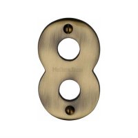 C1566-8-AT - Heritage Brass Numeral 8 Face Fix 76mm (3) Antique Brass Finish