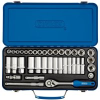 DRAPER METRIC SOCKET SET 3/8" SQ. DRIVE 37pc