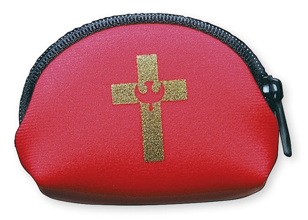 Confirmation Rosary Purse/Red   (F6438)