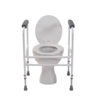 Toilet Surround with Rubber Feet gives confidence to the person as they sit and rise.