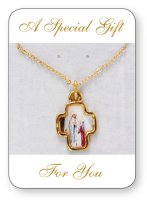 Necklet/Medal with Picture/Lourdes   (6779/LDS)