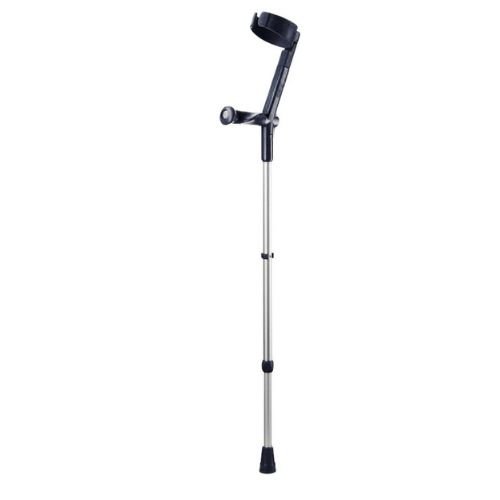 The Safe-In-Anatom-Soft Crutch is available in turquoise and black.