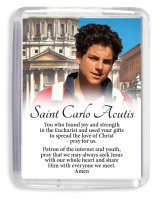 Acrylic Fridge Magnet/Saint Carlo Acutis  (33584)