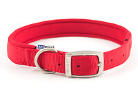 Ancol Viva Padded Nylon Buckle Collar - Red 26" x 1