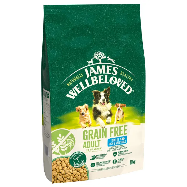James Wellbeloved Dog Adult Grain Free Rich In Fish & Vegtables 10kg