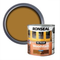 Ronseal 10 Year Woodstain Oak Colour Tin & Swatch
