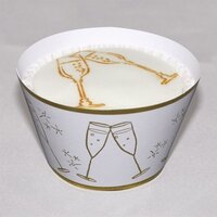 CUPCAKE WRAP-CHAMPGNE-WH/GLD12pk