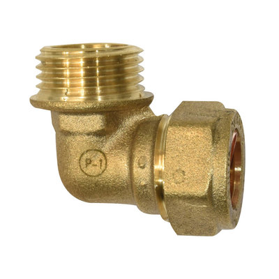C x MI Brass Compression Elbow 15mm x 1/2in