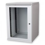 15U Wall Cabinet with glass door (removable panels)600x600mm