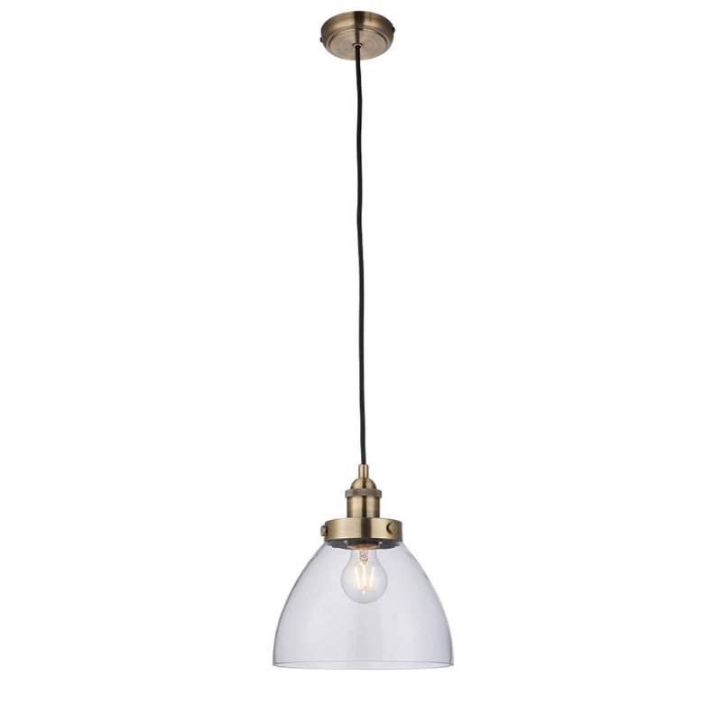 Hansen 1 Light Antique Brass Pendant, product code 77272
