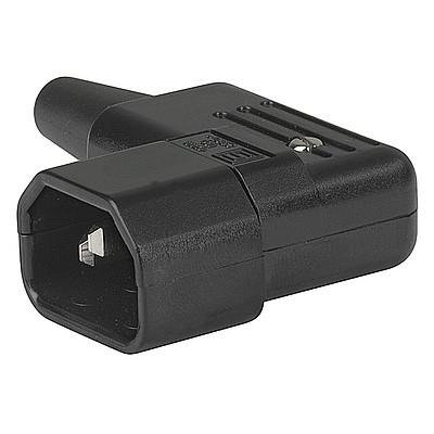 IEC Connector Re-wireable Plug E Right Angle, Max cable diameter 8.5mm