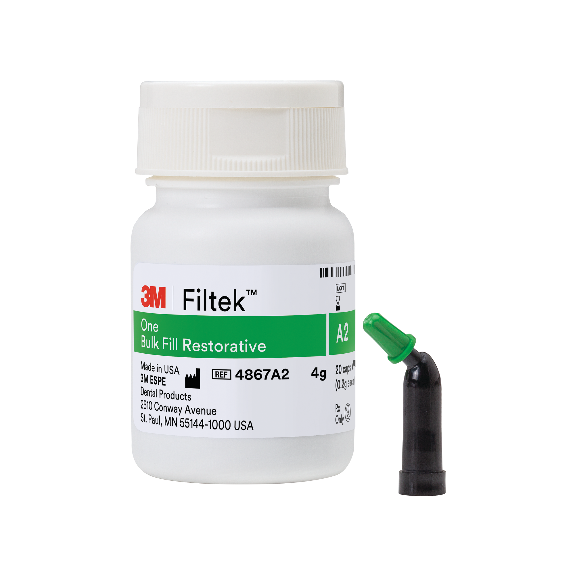 thumbnail image 2 of 3M ESPE Filtek One Bulk Fill Posterior Restorative – Capsules A2 0.2g (20/Pack) 2 of 3