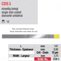 Edenta Diamond Strips Yellow 3.75MM - Pack of 10 Single Sided