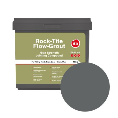 Rock-Tite Flow Grout Charcoal 15kg