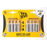 JCB BATTERY SUPER ALKALINE AA CARD 8