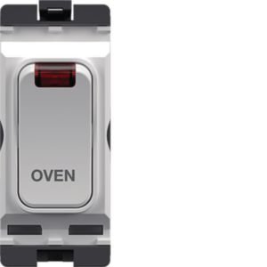 Hager Sollysta 20A DP Gridswitch + Neon "Oven" White WMGSDP2N/OV