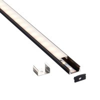 Saxby Rigel Slim Surface 2Mtr Aluminium Profile/Extrusion Black