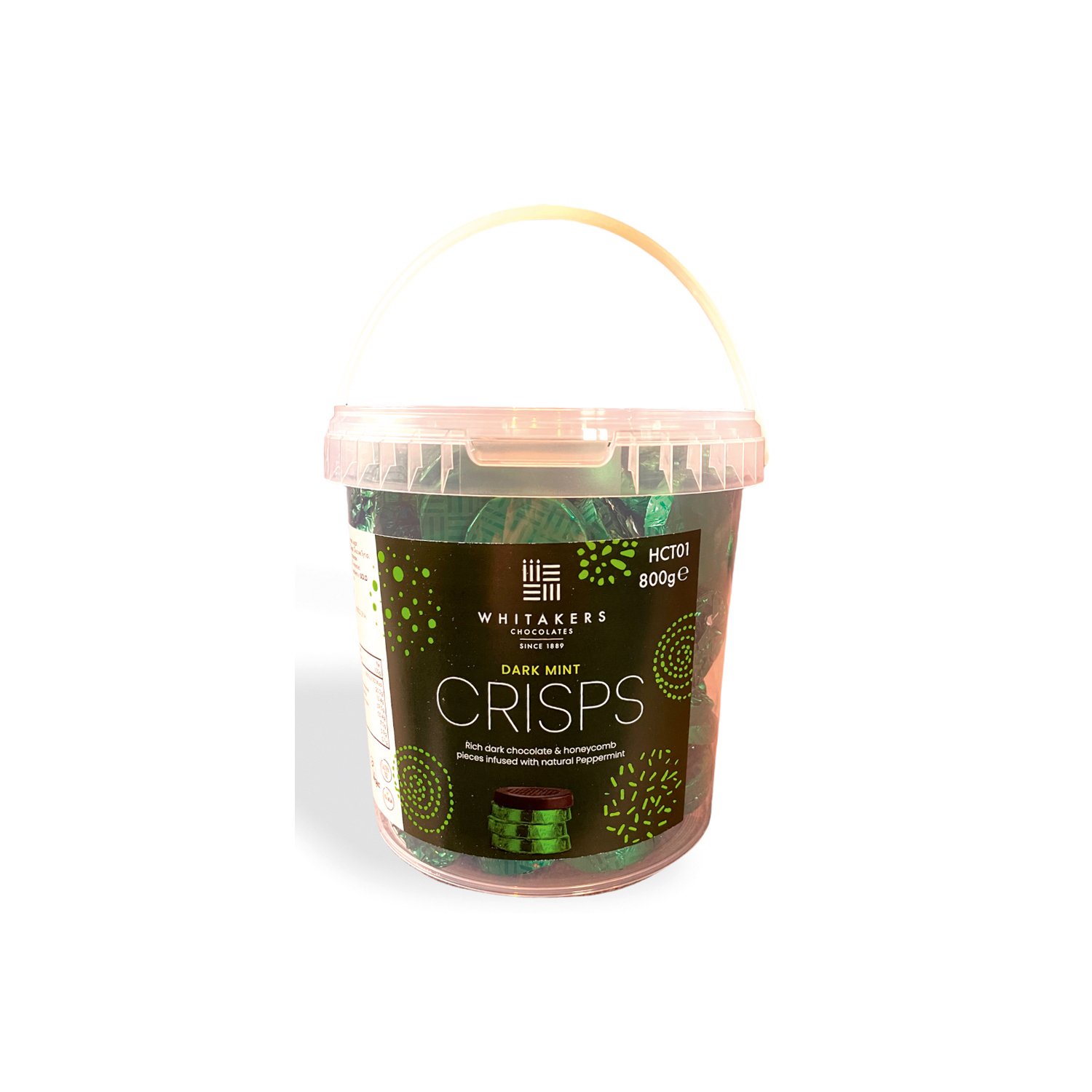 Dark Mint Crisp - dark chocolate with honeycomb in green foil 128pcs - 0.8kg