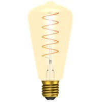 4W LED VINTAGE SOFT COIL VERTICAL FILAMENT SQUIRREL CAGE - ES, AMBER, 2200K