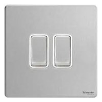 10A 2 GANG  2W SW STAINLESS STEEL