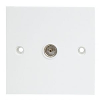 Single IEC Coax Wall Plate