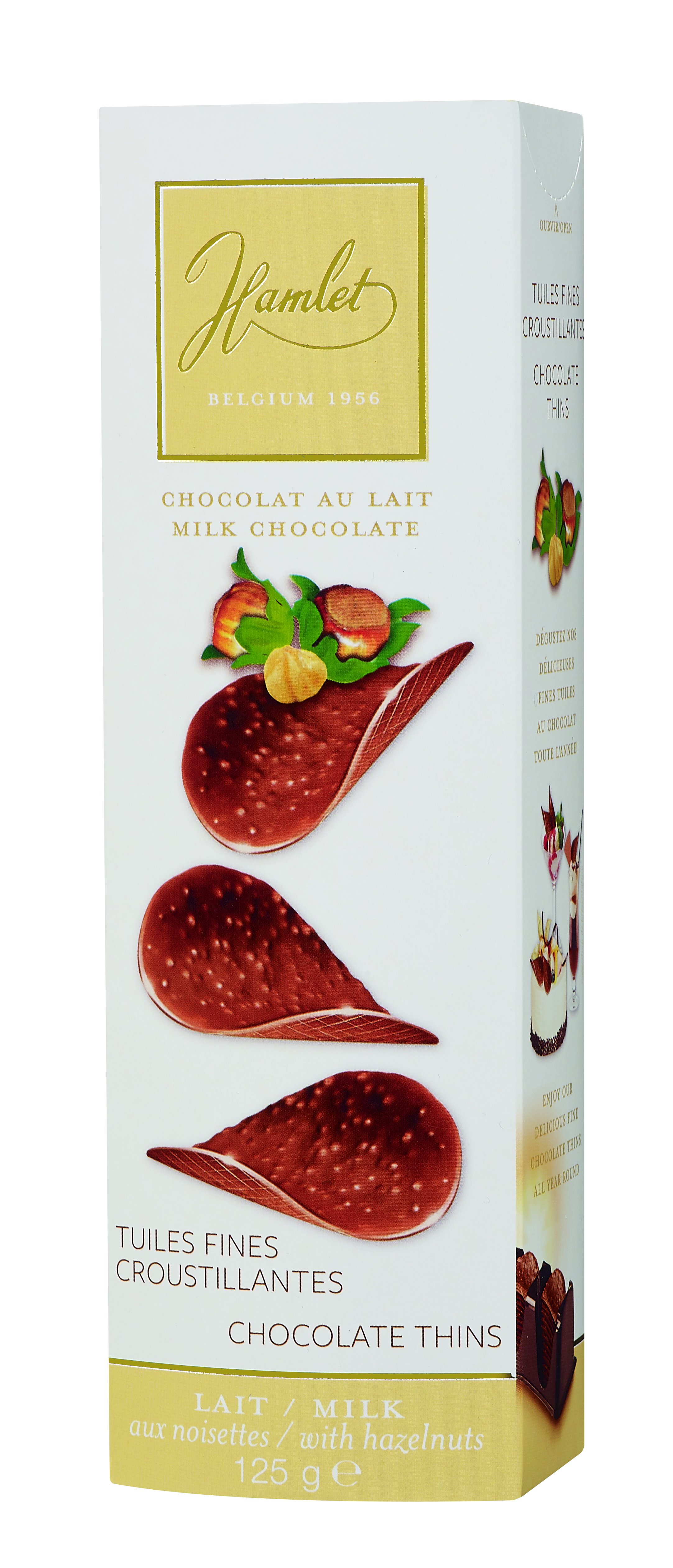 Hamlet milk hazelnut chocolate thins 12x125g House of Sarunds