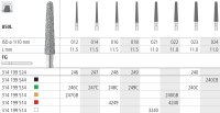 Intensiv SA Diamond Tapererd Round Extra Long Bur - 6pk Size 016 - DMI Dental Consumables Ireland - Next Day Delivery