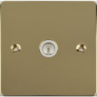 Flat Plate Polished Brass 1G COAXIAL Socket WH|LV0701.0133