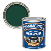 Hammerite Dark Green Smooth Metal Paint Tin