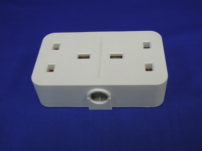 13 Amp 2 Gang Trailing Socket Block