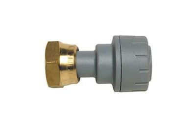 Polypipe Polyplumb 15MMX1/2in Straight Tap Connector (BRASS NUT)