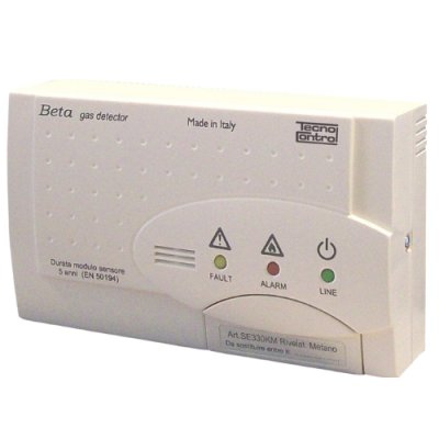 Gasdetector 12V+220v vervangbare LPG sonde